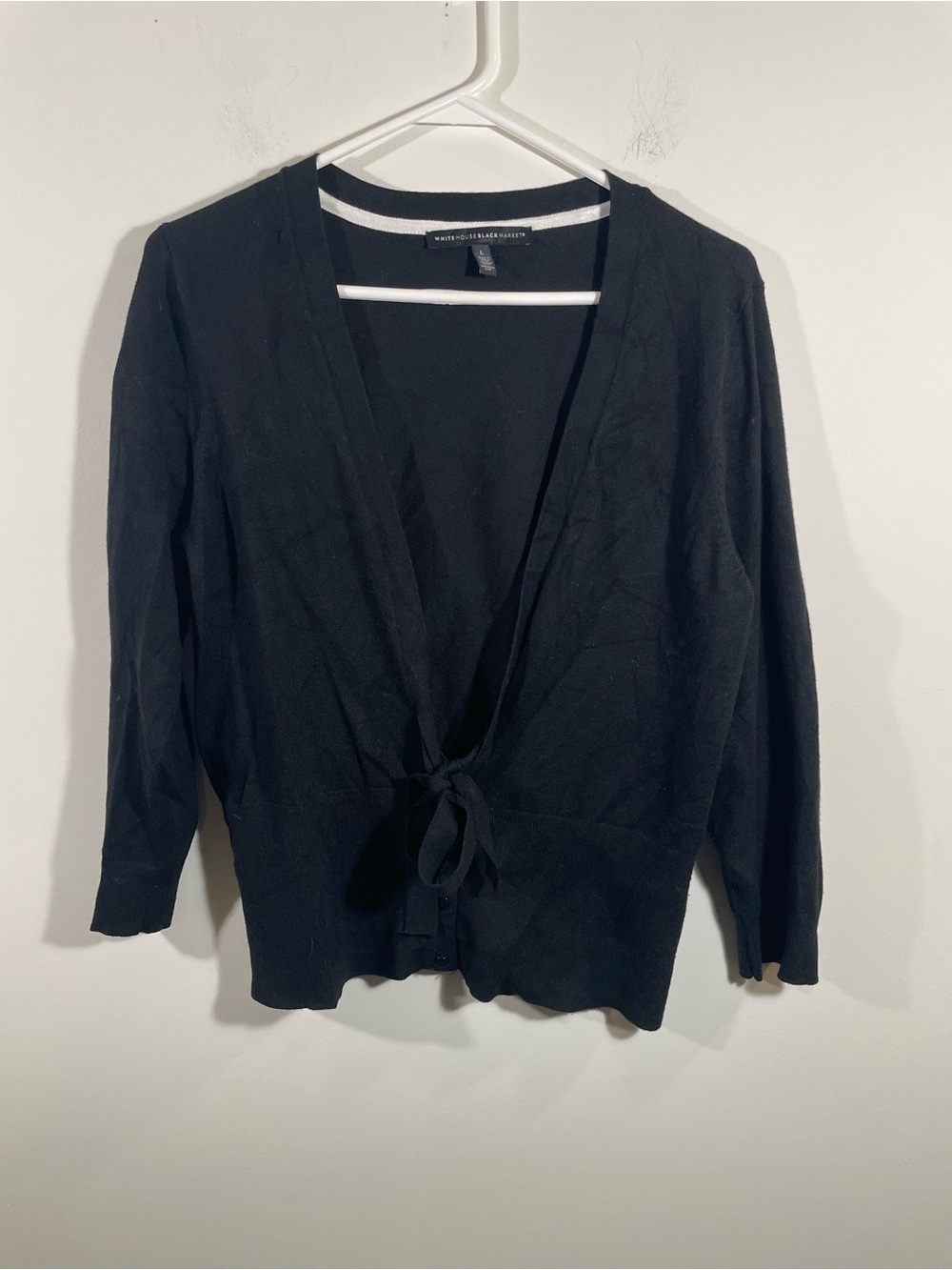 White House Black Market cardigan with front tie L